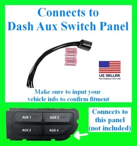 fits Wrangler Gladiator Aux Switch Panel Connector Plug Wiring Pigtail Harness - Bild 1 von 2