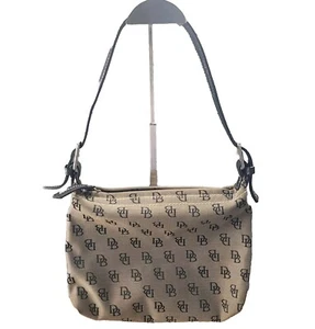 Dooney & Bourke Schultertasche Signature Grau Canvas Monogramm Handtasche Handtasche - Bild 1 von 18