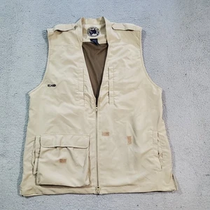 Exofficio Vest Mens Medium Tan Fishing Hiking Safari Vented Pockets Casual - Picture 1 of 19
