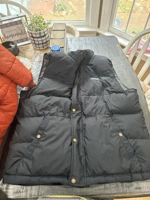 LL Bean Down Puffer Vest Mens XL Black Downtek Full Zip Snap Pertex Lined - Image 1 of 4