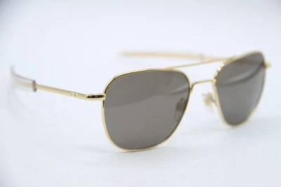 NUEVAS GAFAS DE SOL AMERICAN OPTICAL ORIGINALES PILOT GOLD 23K AUTÉNTICAS 55-20 Foto 1 de 4