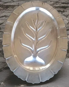  Frühe amerikanische versilberte Fleischplatte 13 1/2" x 18" x 1" Fuß Nr. 4910 18  - Bild 1 von 5