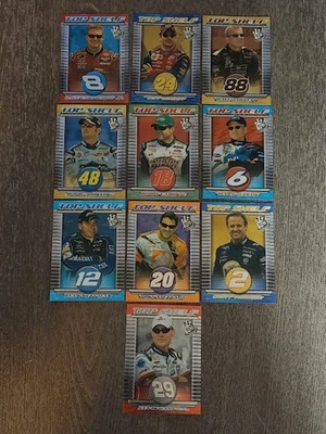 2003 Press Pass Top Shelf NASCAR Insert Set 10 Cards  Jeff Gordon Dale Earnhardt - Image 1 of 2