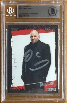 DANA WHITE SIGNED 2010 TOPPS UFC ROOKIE CARD #167 BAS BGS AUTO AUTOGRAPH - Image 1 of 2