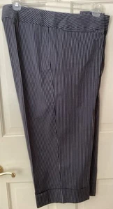 Women’s Fashion Bug Pin Stripe Capri Pants Navy Size 18 NEW - Picture 1 of 6