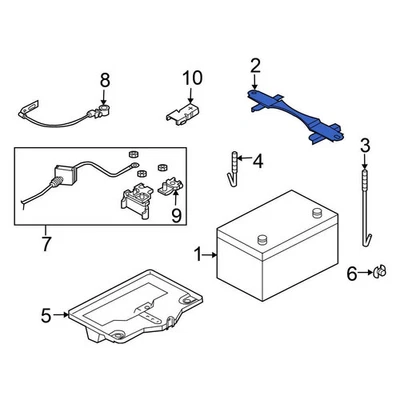 For Nissan 350Z 2003-2009 Nissan 24420AL510 Battery Hold Down Foto 1 de 4