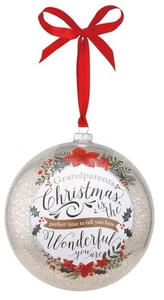 DEMDACO Jumbo MUNDGEBLASEN QUECKSILBER GLAS Weihnachtsschmuck GROSSELTERN - Bild 1 von 8