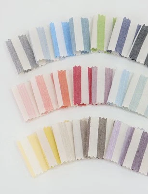 Tela a Rayas Melan Algodón Coreano 9mm 21 Colores 160cm Ancho Yarda Foto 1 de 4