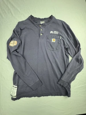 Camisa de manga larga Carhartt FR Force mediana azul marino ropa de trabajo resistente al fuego  Foto 1 de 4