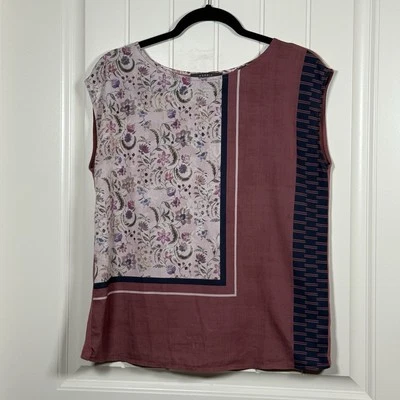 Esprit Womens Multicolor Floral Sleeveless Round Neck Top S - Image 1 of 4