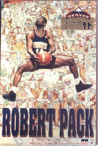 1995 Robert Pack Denver Nuggets Original Starline Poster OOP Cover
