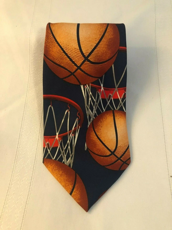 Corbata de baloncesto Utopía para hombre baloncesto azul naranja 57,5" x 4"  Foto 1 de 2