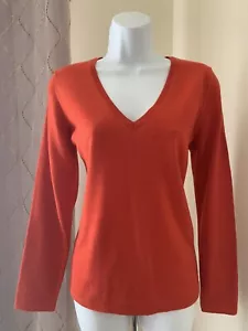 Maglione superiore Ann Taylor Burnt misto lana arancione, medio donna - Foto 1 di 9