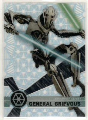 STAR WARS 2017 TOPPS HIGH TEK #3 GENERAL GRIEVOUS FORM 1 PATTERN 2 TIE FIGHTER W - Image 1 of 2