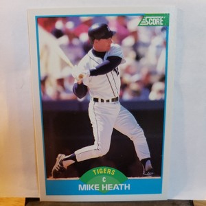 1989 Score Baseball Card #131 Mike Heath Tigers Catcher Card