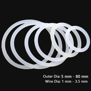 1.5 mm - 3.5 mm Silikon O-Ringe Food Grade Seal Washer White Rubber O Ring - Picture 1 of 12