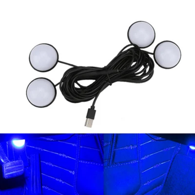 Luces LED para pies de coche lámpara ambiente asiento debajo del tablero accesorios interiores Foto 1 de 4