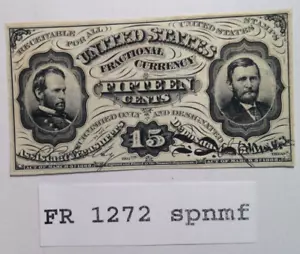 FR 1272 spnmf US Fractional Currency FACE SPECIMEN UNC - Picture 1 of 6