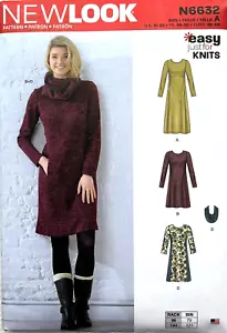 New Look N6632 Misses Knit Dresses Just for Knits Easy Sizes: 10 - 22 - Picture 1 of 2