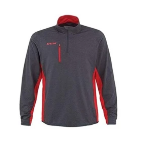 CCM 1/4 ZIP TOP JACKET, BLACK/RED, XLARGE - Picture 1 of 2
