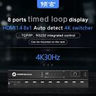 HDMI Switch 8 In 1 Out Timed loop automatic Switcherr Adapter with TCP/IP RS232
