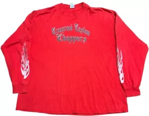 Crossroad custom Choppers Long Sleeve Biker T Shirt Red 3XL - Picture 1 of 13