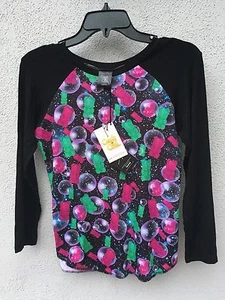 $48 NWT Zara Terez Long Sleeve Gummy Bear Both Sides Baseball Shirt Girls - Picture 1 of 3