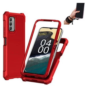 Phone Case for Nokia G100 Full-Body Shockproof Case +Lanyard Crossbody Necklace - Picture 1 of 13