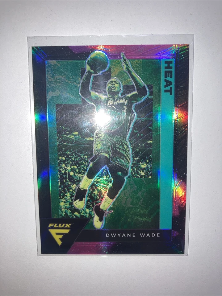 Panini Flux FOTL 2020-21 púrpura Cosmic Prizm #190 Dwayne Wade/75 Heat SP MIAMI Foto 1 de 4
