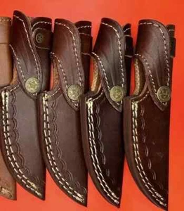 Lote de 4 fundas hechas a mano hoja fija cuchillo funda cuchillos funda estuche - Imagen 1 de 3