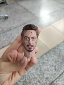 MAXNUT 1:6  Man Tony Stark Head Sculpt For 12inch Male HT Figure Body Dolls - Picture 1 of 11