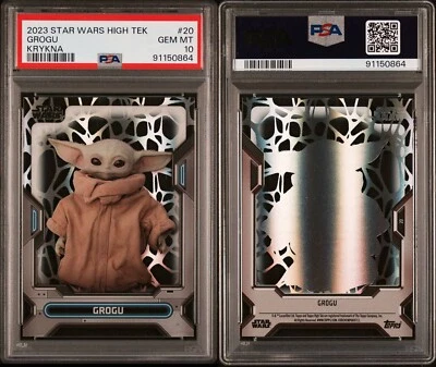 2023 TOPPS STAR WARS HIGH TEK Krynka BASE GROGU BABY YODA  #20 PSA 10 POP 1/1 - Image 1 of 2