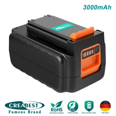 CREABEST 36V 3000mAh Li-Ion Ersatzakku Für Black+Decker BL20362 LBX2040 LBXR36 LHT2436