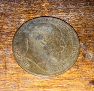 Rare, 1902 Edward VII Penny - Picture 1 of 4