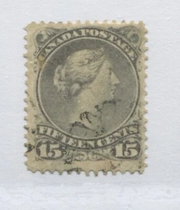 1868 Canada 15 cents gray Large Queen used - Picture 1 of 1
