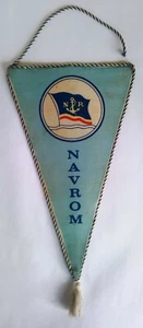 Romania, 1980's, Vintage Advertising Pennant - NAVROM, River navigation company - Picture 1 of 2