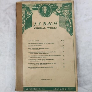 RARE 1909 ANTIQUE CHRISTMAS ORATORIO J. S. BACH CHORAL WORKS G. Shirmer Inc. - Picture 1 of 24