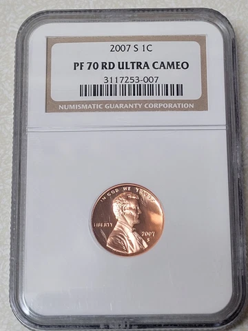 2007-S Lincoln Cent Graded PF70 RD Ultra Cameo by NGC Cover