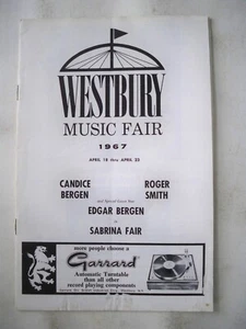 SABRINA FAIR Playbill CANDICE BERGEN / ROGER SMITH / EDGAR BERGEN Westbury 1967 - Picture 1 of 2