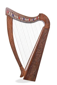 22 Strings Irish Harp Rosewood Musical Instruments Harp Free Strings Set,Key,Bag - Picture 1 of 4