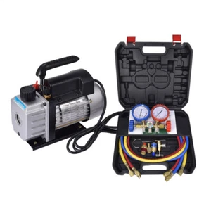 4CFM Air Vacuum Pump kit OR A/C Manifold Gauge  for R134A R502 R22  - Picture 1 of 16