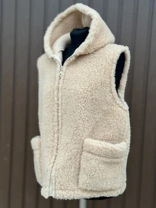 Gilet di lana 100% WOLLEE con cappuccio donna MERINO lana vergine lana merino S - XXXL - Foto 1 di 6