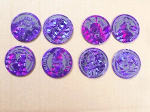 POGS/MILKCAPS "THE TICK" PLASTIC SLAMMERS SET OF (8) PURPLE PRISM COLOR - Picture 1 of 4