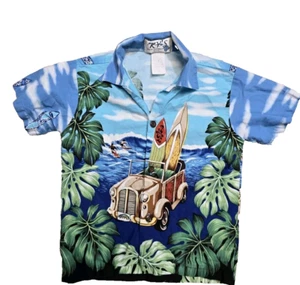 Vintage Boys Button Up Hawaiian Shirt KY'S 4 - Picture 1 of 3