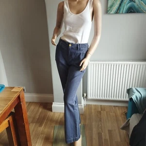 Ladies Coloured Denim Jean Straight Flare Leg Mid Rise Womens Jeans Size 8 L32 - Picture 1 of 5