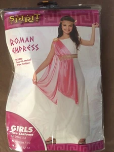 Spirit ROMAN EMPRESS HALLOWEEN COSPLAY COSTUME BRAND Girls SMALL 4 - 6 Used - Picture 1 of 10