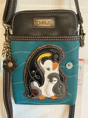 CHALA PENGUIN CELL PHONE CROSSBODY BAG - TURQUOISE - Image 1 of 4