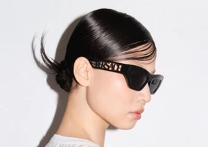 Versace Sunglasses VE 4432-U 5232/11 Thick Black Cat Eye Frame Gray Lens No Case - Picture 1 of 10
