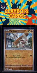 Timburr SV06: Pokémon Mascarada Crepúsculo 103/167 Holograma Inverso Casi Nuevo+ - Imagen 1 de 2