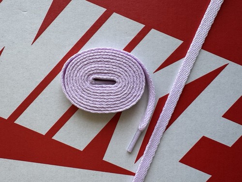 Lacci Nike originali piatti testurizzati in rosa malva lunghezza 120 cm larghezza 8 mm